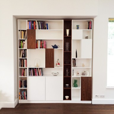 walnut bookcase